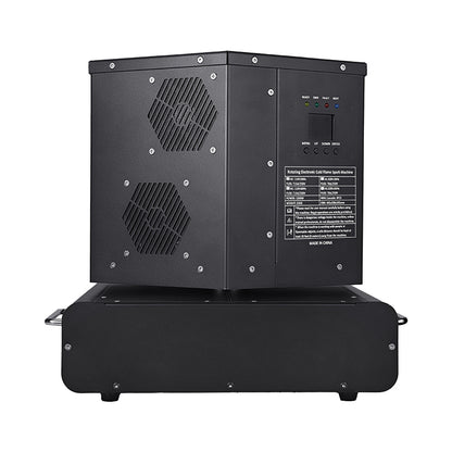 Double Head Rotating Electronic Spin Dual Cold Spark Machine 1500W 2pcs / flight case